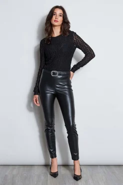 Elie Tahari Vegan Leather Legging- Bottoms