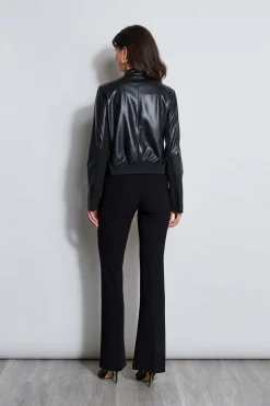 Elie Tahari Vegan Leather Moto Jacket- Jackets & Blazers|Suiting