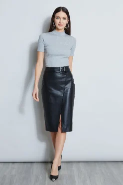 Elie Tahari Vegan Leather Pencil Skirt- Bottoms