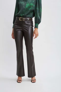 Elie Tahari Vegan Leather Seam Pants- Bottoms