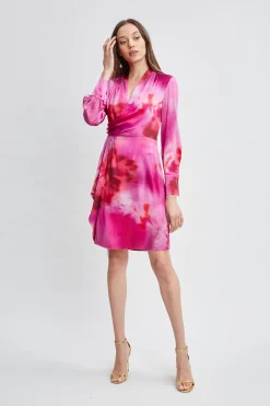 Elie Tahari Venetian Glass Mock Wrap Dress- Dresses & Jumpsuits