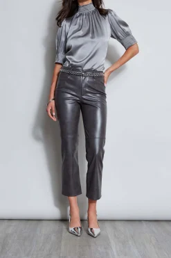 Elie Tahari Vintage Vegan Leather Pant- Bottoms