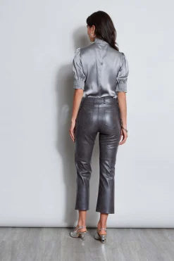 Elie Tahari Vintage Vegan Leather Pant- Bottoms