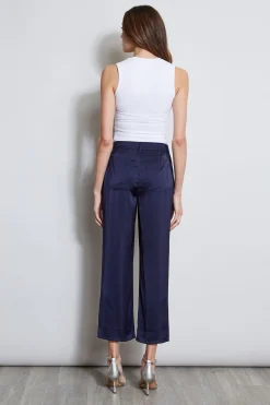 Elie Tahari Washed Satin Fluid Pant- Bottoms
