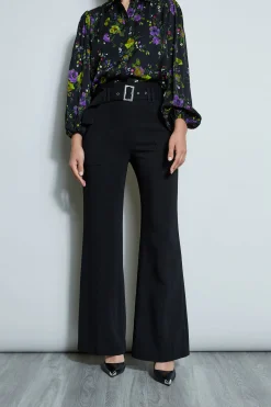 Elie Tahari Wide Leg Belted Pant- Bottoms