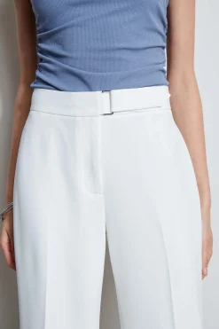 Elie Tahari Wide Leg Self-Belt Pant- Bottoms