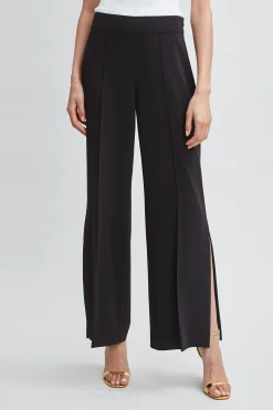 Elie Tahari Wide Leg Slit Pant- Bottoms|Suiting