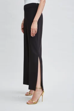 Elie Tahari Wide Leg Slit Pant- Bottoms|Suiting