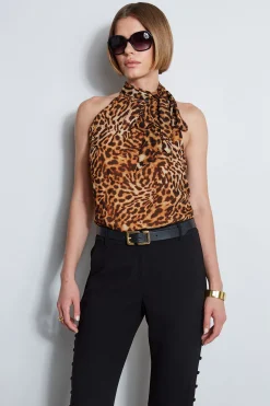 Elie Tahari Wildcat Halter Top- Tops & Sweaters