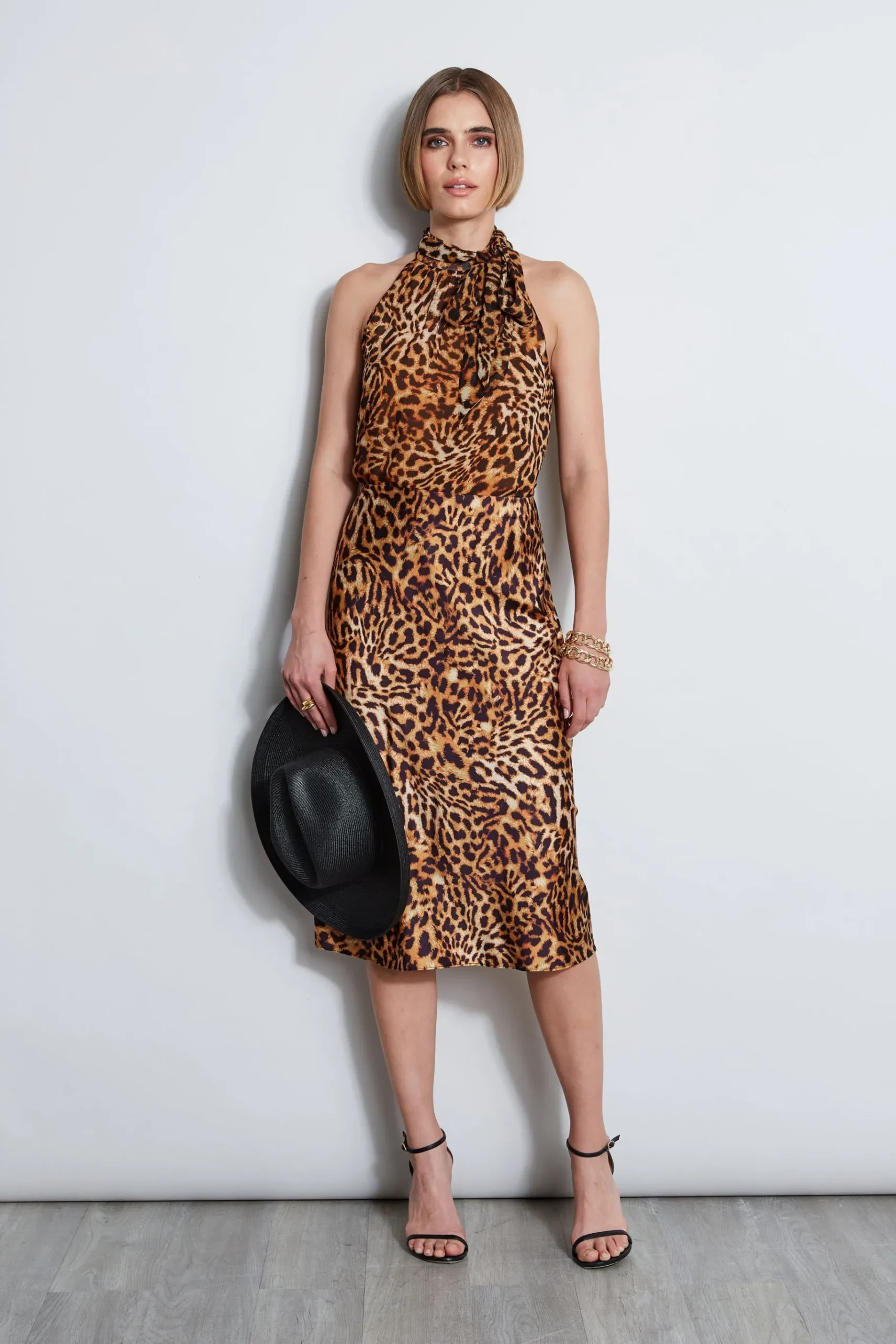 Elie Tahari Wildcat Slip Midi Skirt- Bottoms