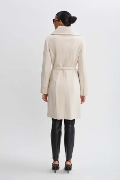 Elie Tahari Wool Belted Panel Coat- Coats