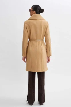 Elie Tahari Wool Belted Panel Coat- Coats