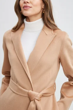 Elie Tahari Wool Wrap Coat- Coats