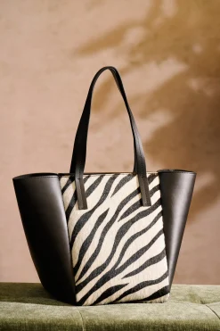 Elie Tahari Zebra Calf Hair Tote- Fragrance|Gloves
